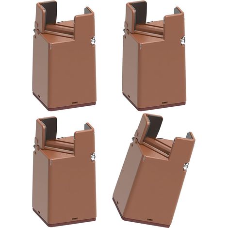 Lot de 4 rehausseurs de chaise réglables pour meubles - Rehausseurs de pieds pour lit et table - Avec pince à vis (1/4)