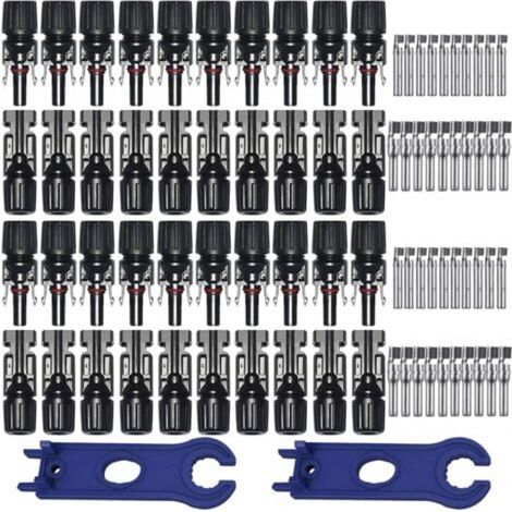 Ulisem 20 Paar MC4 Solar-Photovoltaik-Stecker, Stecker/Buchse, PV-Stecker, doppelt (1/5)