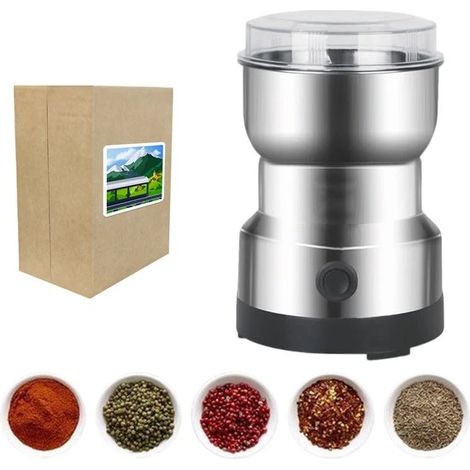 Moulin à café électrique pour grains de café, épices et noix, idéal pour la cuisine, la maison, le bureau et les voyages.-AquaForge (1/5)
