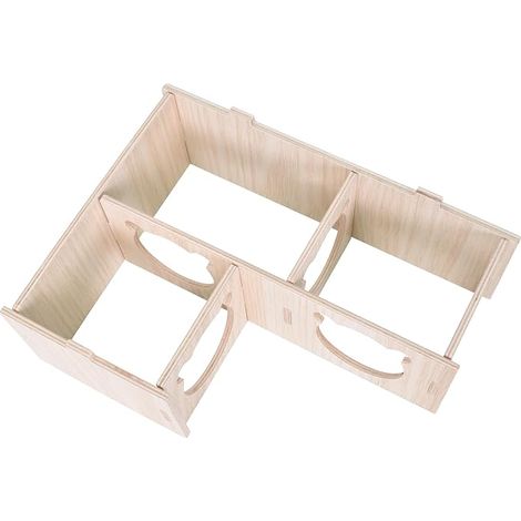 Wooden Hamster House, Hamster Corner Wooden House, Hamster House, Guinea Pig House, for Small Pets, Dwarf Hamster, Degus, Barbed Mouse (22.5 x 17.8 x 8 cm) (1/5)