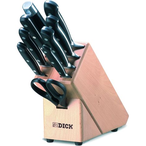 F. DICK Holzmesserblock Premier Plus 9-teilig Messerblock inkl. Kochmesser (1/2)
