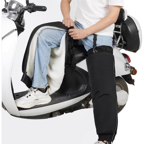 Ginocchiere invernali impermeabili e calde per moto, scooter e biciclette, foderate in pile. Termiche e antivento, regolabili. Adatte a uomini, donne e ciclisti.