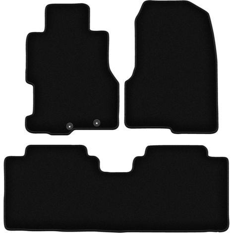 Tappetini BASIC in velluto nero per: Honda Civic VII 5 porte (2001-1007) (1/5)
