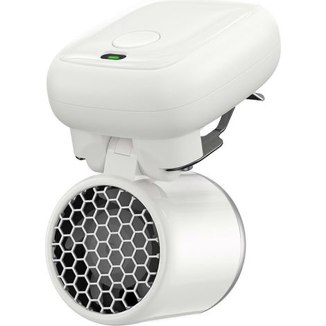 Mini ventilateur à pince pour chapeau, ventilateur portable haute vitesse pour activités de plein air et pêche - Ventilateur personnel rechargeable par USB pour le golf, blanc laiteux (1/5)