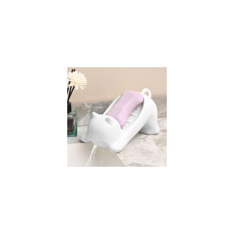Portasapone autopulente, portasapone in plastica con foro di drenaggio, portasapone estetico, adatto per bagno, doccia, cucina (bianco) - Crezuo