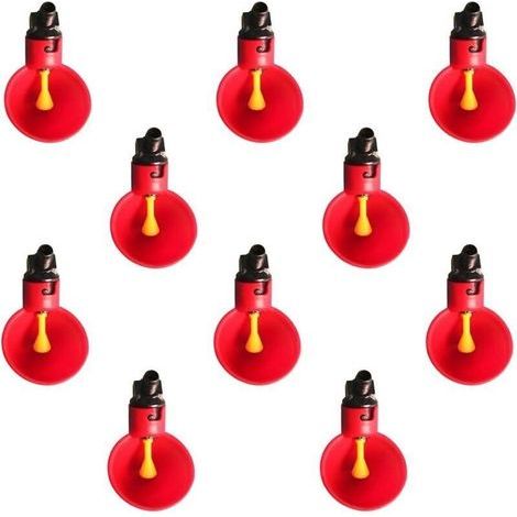 10 pièces volaille eau potable tasses automatique en plastique poulet Cage bols d'eau caille Piegon abreuvoirs pour bétail poulet (1/5)