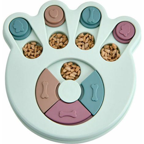 Gioco interattivo per cani con dispenser di cibo, resistente e adatto all'addestramento dell'intelligenza (blu) (1/3)