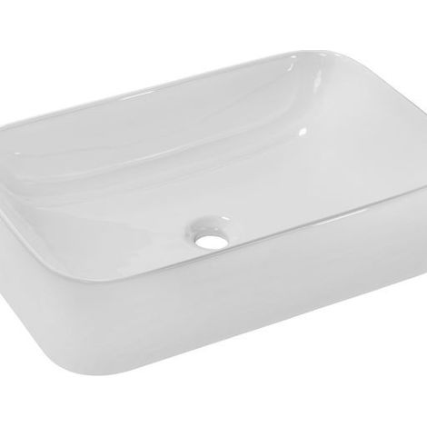 Vasque à poser en céramique blanche - L 61 x l 38 cm - Gamme Katia - Livraison gratuite