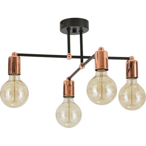Lampe à suspension Edison Loft moderne en cuivre chromé (1/5)