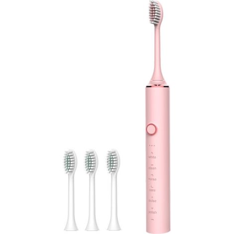 Brosse à dents électrique ultrasonique - Rose - Portable (1/5)