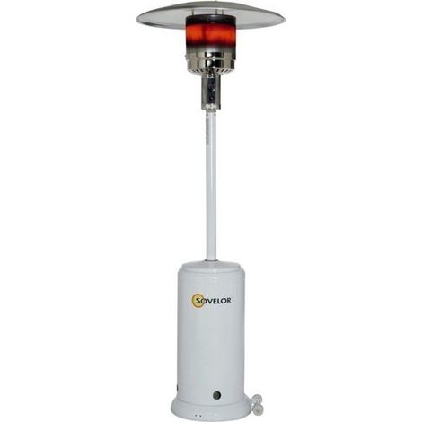 Sovelor – Parasol chauffant au gaz 13kW – Brûleur grand diamètre – Grille en acier inoxydable – Économie de gaz – Certifié CE (1/6)