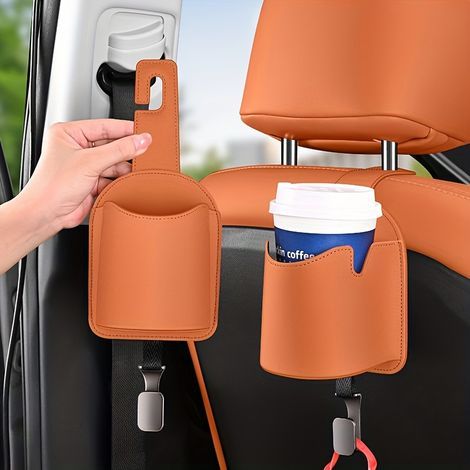 Car seat hook — Ultra-heavy-duty load capacity (20 kg) made of microfiber leather and zinc alloy. (1/5)