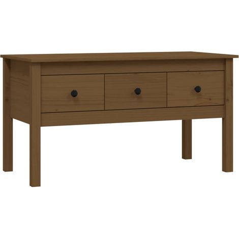 Maison Exclusive - Tavolino da Salotto ambra 102x49x55cm in Legno Massello di Pino