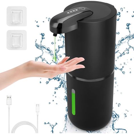 Distributeur Savon Automatique, Distributeur Savon Liquide, Noir (1/5)