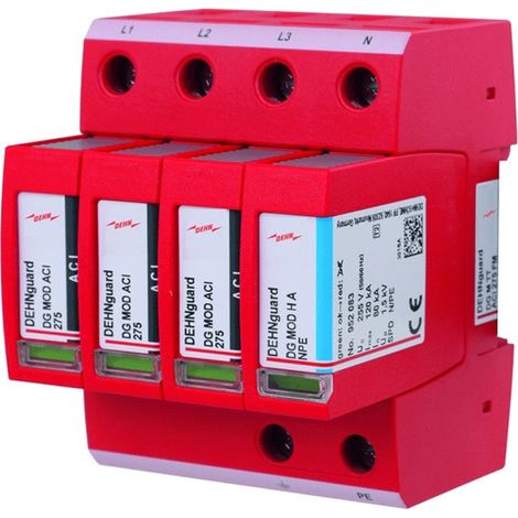 DEHN 952341 DG M TT ACI 275 FM Scaricatore di sovratensioni Protezione da sovratensioni per: Armadi di distribuzione 80 (1/3)