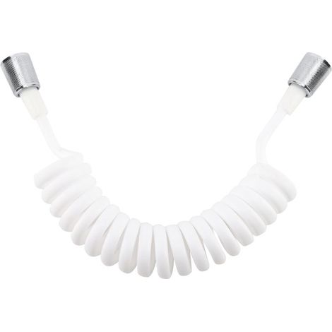 1 Flexible de douche ABS, spirale anti-enroulement, 2 m, filetage G1/2", pour bidet, pommeau de douche, lavabo (1/5)