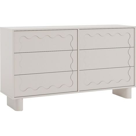 Cassettiera 6 cassetti – MDF – Beige – ANEZA