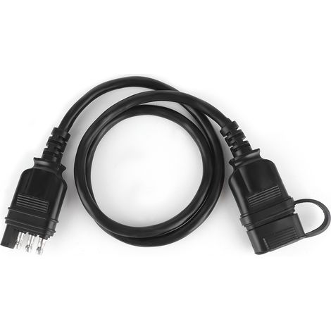 Câble d'extension plat 4 broches 81 cm pour remorque et camping-car - Connecteur mâle/femelle (1/5)