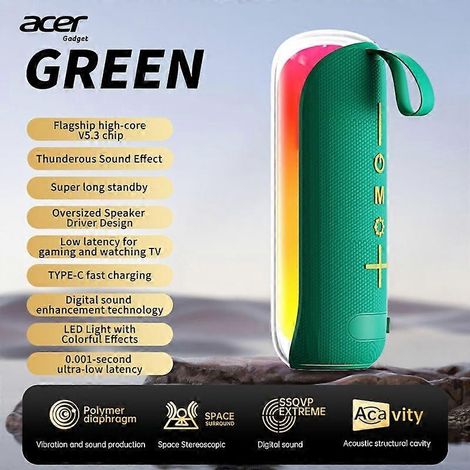 Enceinte Bluetooth portable avec effets lumineux LED colorés, basses puissantes, son HD et longue autonomie pour une utilisation en extérieur et à domicile. (1/5)