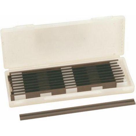 Leman - Scatola di 10 coltelli reversibili per piallare in metallo duro 82x5,5x1,1 mm - 142.782.10 (1/2)