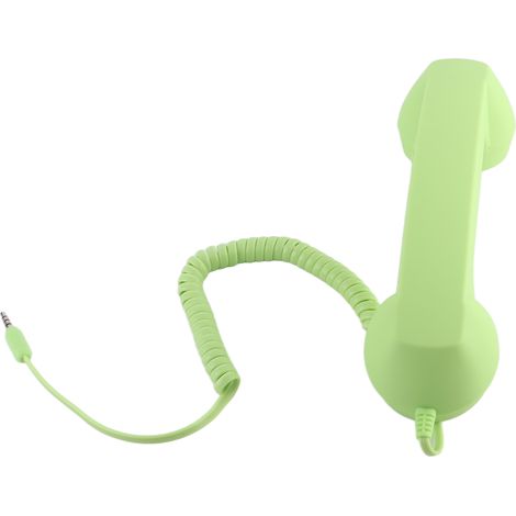Téléphone portable USB C résistant aux radiations, style vintage, avec connecteur 3,5 mm pour smartphone, couleur verte. (1/5)