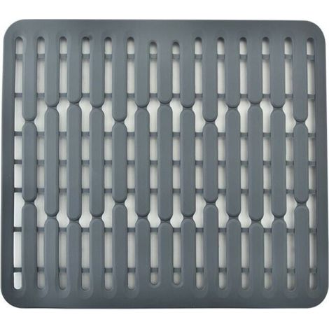 32x28.5x1cm,gris– Tapis de fond d'évier en silicone ou protège évier - Petit format (1/5)