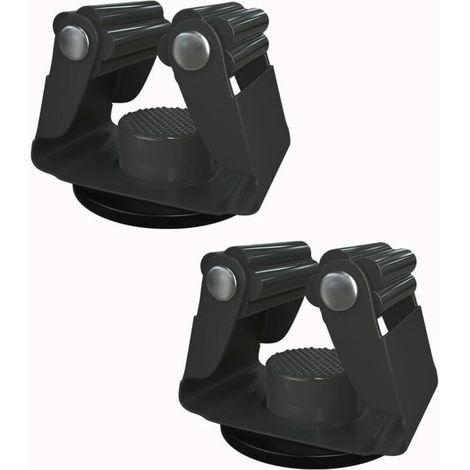 Lot de 2 supports magnétiques pour vadrouille et balai, pinces à balai, cintres en acier inoxydable, supports magnétiques pour réfrigérateur, camping-car, rangement mural, garage, cuisine, outils de b (1/5)