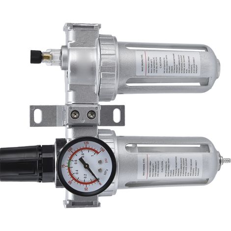 Druckluftregler-Filter mit Manometer, Wasserabscheider-Set für Kompressor, 2 Stück SFC200 (1/5)