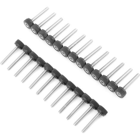 25 vis à oreilles moletées en acier inoxydable avec revêtement en nylon, filetage complet 6-32, pièces pour robots industriels (1/5)
