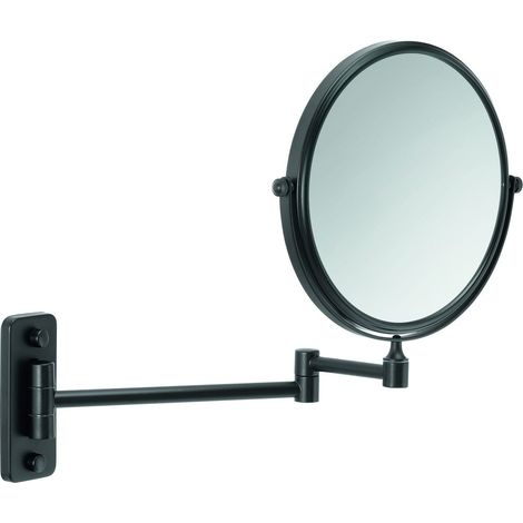 Miroir Grossissant Mural 3X Noir Mat  Gaia
