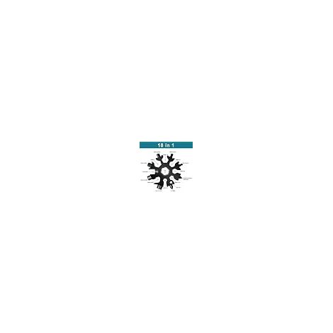 Cadeau pour homme - Outil multifonction 18 en 1 en forme de flocon de neige, cadeau original pour homme, idée cadeau pour homme, cadeau de Noël pour homme, outil portable en acier inoxydable pour le c (1/4)