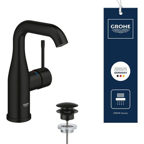 Grohe Essence New - Mitigeur de lavabo avec bonde Push-Open, noir mat 237982431