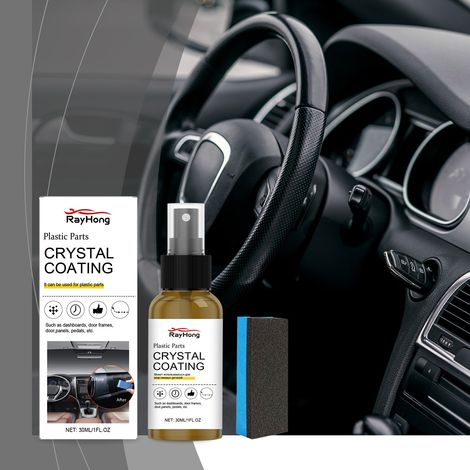 Car plastic coating spray, interior dashboard polishing, renovation, maintenance, dustproofing, and ceramic coating spray -- 30ML + sponge -- BIEMMEDUE (1/5)