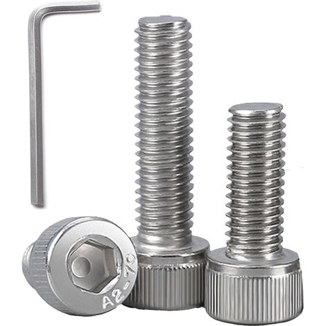 4 Pièces Vis M8x90mm Cylindriques Vis Machines avec Clé Allen (1/5)