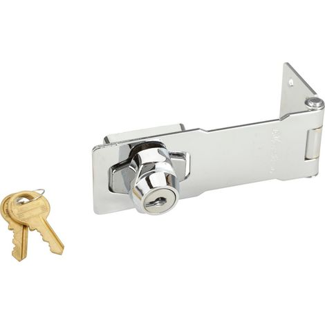 Master Lock 725EURD Moraillon pour Porte avec Serrure à Clé Intégrée, 11,8 x 4,1 cm (1/2)