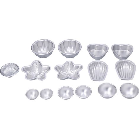 Moule de cuisson en alliage d'aluminium professionnel, moule à sel de bain DIY portable pour gâteaux, kit de moulage ménager, lot n°13 (1/5)