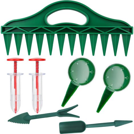 7 pezzi Mini seminatore manuale per semi, attrezzo da giardino di precisione per verdure, fiori e piccoli semi, facile da piantare in orto, fioriera o fattoria (1/4)