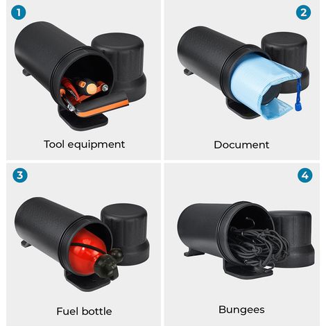 Kit universel de tubes à outils pour moto, boîte de rangement étanche de 84 à 125mm de diamètre avec attaches de montage (1/5)