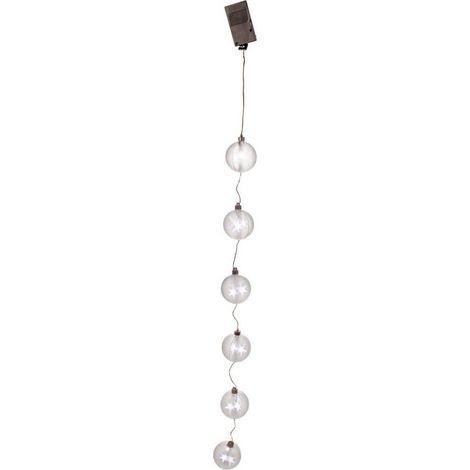 Moderne Hängelampe mit 6 Kugeln in Weiß