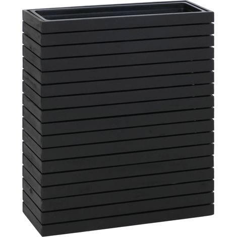 Jardiniére HWC-L21, jardiniére sur pied, pot de fleurs, rectangulaire 77 x 63 x 23 cm, pour l'extéri