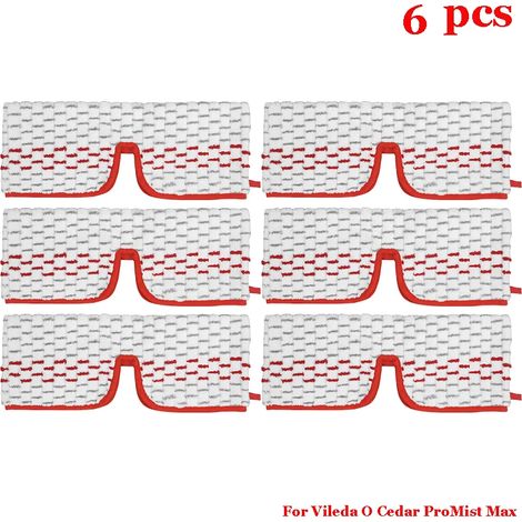 (6 pièces) Chiffons de rechange pour balai à franges de nettoyage compatibles avec les lingettes de nettoyage en microfibre Vileda Promist MAX. Accessoires lavables. (1/4)