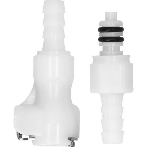Raccord rapide 1/4 po en plastique de qualité alimentaire pour bière, 120 PSI, avec tube d'arrêt. (1/5)