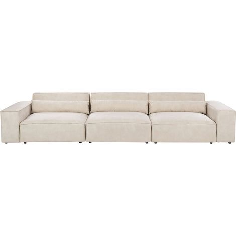 Modular Sofa 3 Seater HELLNAR Velvet Light Beige (1/5)