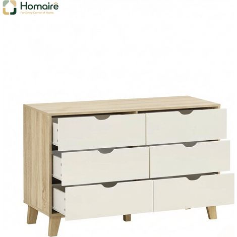 Kommode mit 3 Schubladen in Beige Partikelbeige 80 x 40 x 90 cm HOMAIRE (1/5)