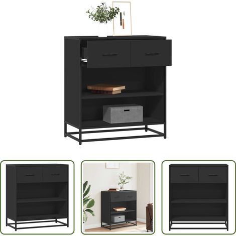 vidaXL Schrank - Sideboard Schwarz 68x35x76 cm Holzwerkstoff (1/5)