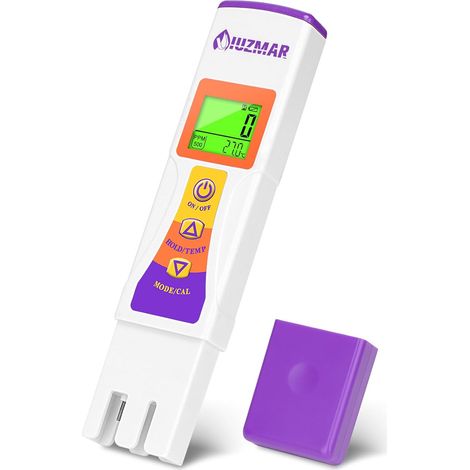 Testeur D'eau Numérique TDS Mètre pour L'eau Potable et L'eau Filtrée 3 en 1 Testeur de PPM EC Température avec Écran LCD Test de Qualité de L'eau pour L'eau de Ville, les Systèmes RO (1/5)
