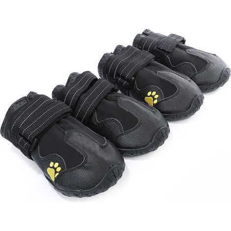 Chaussures Pour Chien - Semelles Antidérapantes - Protection Contre Neige Sel Et Surfaces Chauffées - Taille Réglable Avec Sangles - Par 4 (1/5)