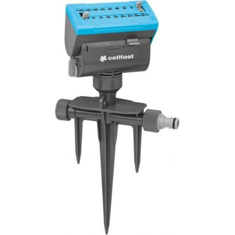 Arroseur Oscillant - 16 buses - Réglage 4 zones - Portée jusqu'à 240 m² - Support stable - 1 unité