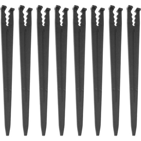 150pcs Support d'irrigation Pile en Plastique Piquets Débit d'eau Irrigation Goutteur Piquets Accessoires Remplacement pour Pelouses de Jardin Parterres de Fleurs,143cm,noir (1/4)