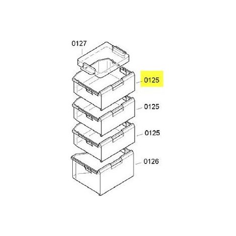 Tiroir de congélation 391x368x161 mm – Pièce détachée pour congélateur – Compatible réfrigérateurs Bosch, Siemens, Gaggenau, Neff